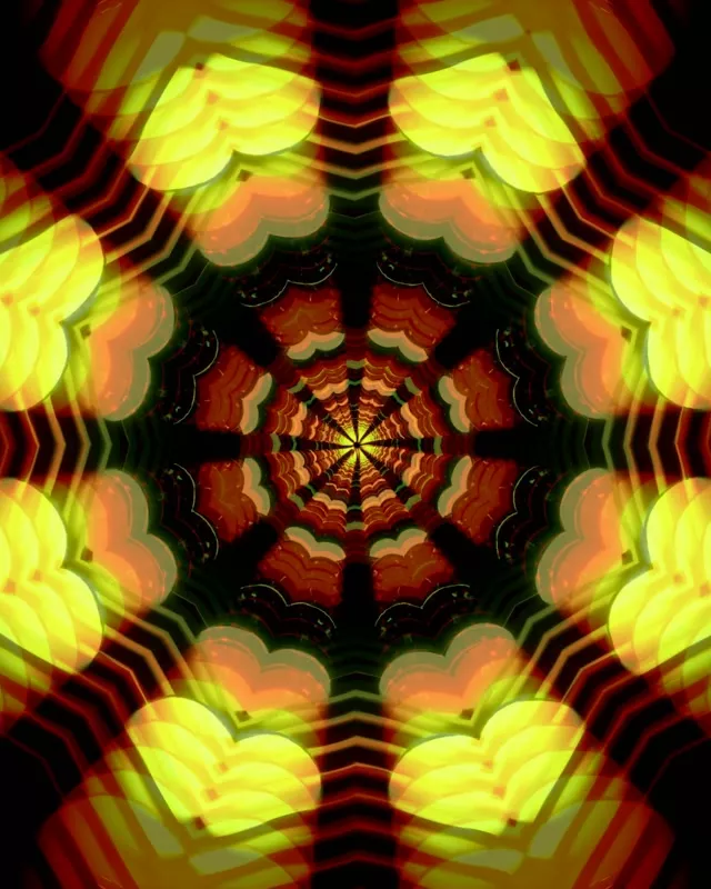 Neon Tunnel Pulsating Kaleidoscope VJ Loop 4:5 Instagram 60fps Screensaver